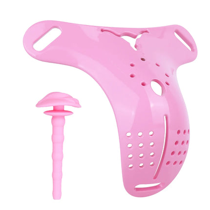 LEZEE Resin Chastity Cages Urethral Lock Device With Chastity Belt Male Gay Hollow Cock Lock Restraint Vaginal Pants Cage