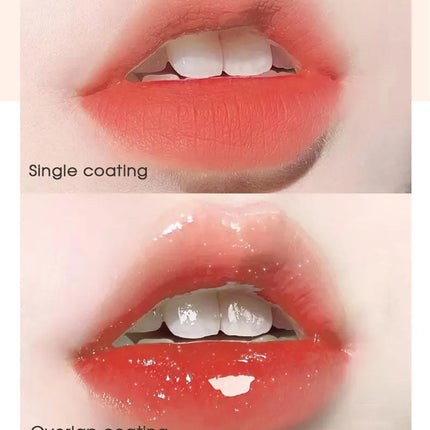 Four pack lip gloss set box, water gloss jelly lip gloss, moisturizing glass lips, not easy to stick to cup