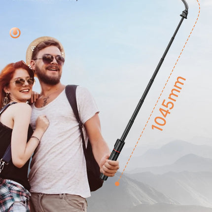 Wireless Selfie Stick Tripod Stand with Magnetic Bluetooth Remote Extendable Tripod for Apple iPhone Live Streaming Video Record