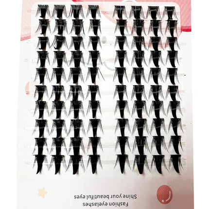 10Rows Individual Eyelashes DIY Eyelash Clusters Natural Fake Eyelashes Lash Clusters Manga Lashes Newbie Daily Eyelashes Makeup