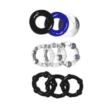 3PC Peni Rings Silicone Adult Men Delay Ejaculation Stronger Erection Rubber Rings Penis Enlargemen Sex Toys For Couples Game