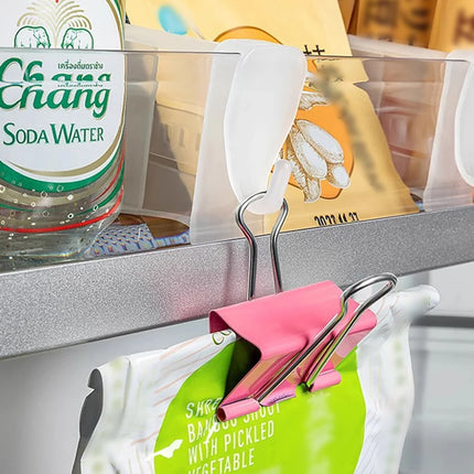 4/8-Pack Transparent Refrigerator Dividers Retractable Side Door Storage Clips for Kitchen Food Bottle Organization Refrigerator