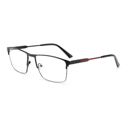 ZENOTTIC Stylish Metal Eyebrow Prescription Glasses for Men Square Photochromic/Myopia Optical Eyeglasses Progressive Eyewear
