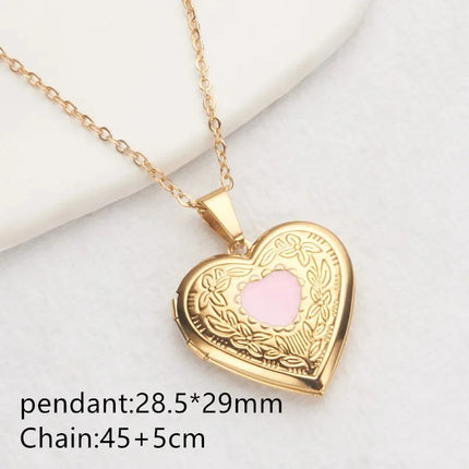 Stainless Steel Love Charm Open Heart Pendant Necklace For Women Jewelry Accessorie Valentine's Day Anniversary Gift