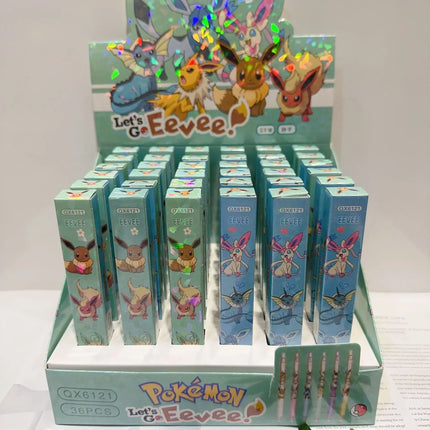 1/5/10pcs Pokemon Eeveelution Blind Box Gel Pen Cute Stationery School Supplies Black Signature Pen Anime Accessories Gifts