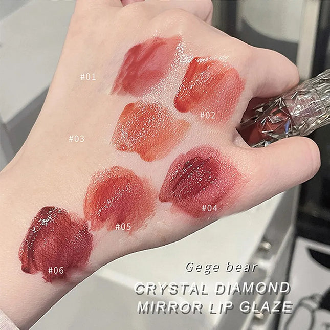 Gege Bear Crystal Mirror Water Lip Gloss Hydrating and Ultra-Moisturizing High-Shine Glossy Lip Tint Fuller Your Lips