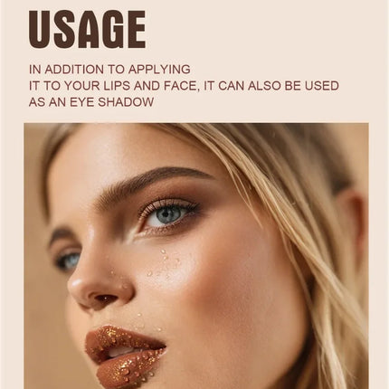 Glitter Pearlescent Crayon Lipstick Quicksand Golden Shining Non-stick Cup Shiny Lip Tint Fine Shimmer Lip Liner Stick Makeup