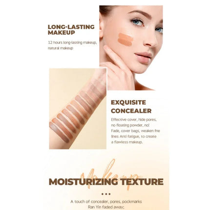 Long Lasting Full Cover Liquid Face Concealer Foundation Waterproof Makeup Base for Dark Circles & Acne Contour Cream Concealer