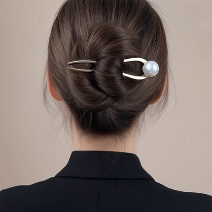 Metal Flower Hair Stick For Women Girls U-shaped Hairpin Fashion Hair Clip Pins New Blue Crystal Hair Bun Hair Accessories