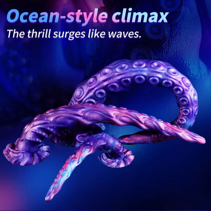 Octopus Tentacle Anal Plug Realistic Suction Cup Dildo Purple Pink Gradient Adult Toy for Men Women Couples Fantasy Sex Toy