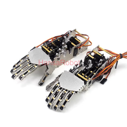 5 DOF Mini Metal Robot Hand Independent Finger Bionic Mechanical Finger Humanoid Robot Gripper Unassembled DIY Toy Kit