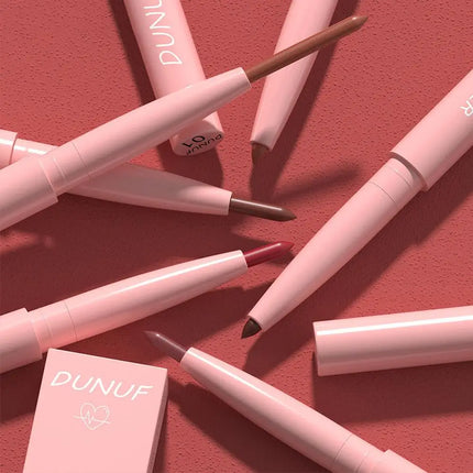 12 Colors Matte Lip Liner Set Long-Lasting Waterproof Lip Pencils with Precise Application Smooth Texture for Defined Lip Contou