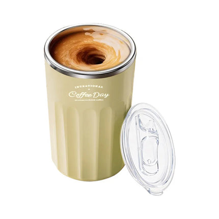 400ML Automatic Stirring Cup Rechargeable Coffee Electric Mixer 316 Stainless Steel Rotating Mug Milk Magnetic Mixing Cup   USB