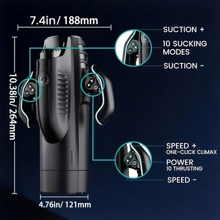 Bermuda Masturbator Powerful Vacuum Sucking Blowjob High-Speed Piston Telescopic Heating Male Masturbation Cup Sex Toys for Men