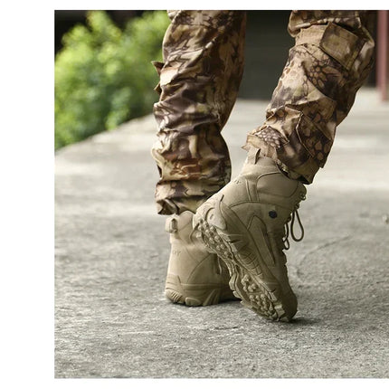2024 Fashion Men's Desert Combat Boots Outdoor Leather Hiking Shoes Men Hunting Work Safty Boots Men's Short Boots ankle boots