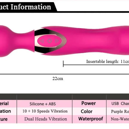 2025 power 10 speed Big Vibration for Women Dual Heads Vibration AV Wand Body Massager Sex Toy For Woman Female Sex Products