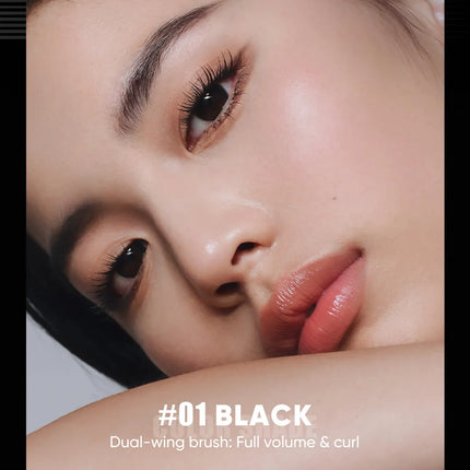 JUDYDOLL Dual-Wing Serum Mascara and Lash Primer, Waterproof, Lengthening, Curling, Sweatproof, Smudge-proof, Quick-Drying