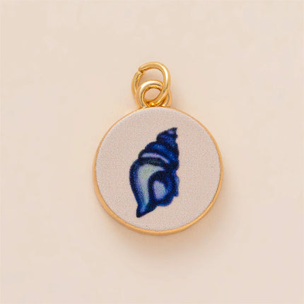 Dopamine pendant necklace, DIY fruit food love pendant, copper material, gold-plated, color preserving