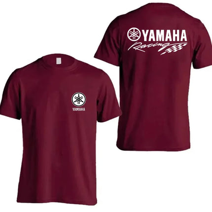 Yamaha Motorcycle Racing Short Sleeve T-Shirt round Neck 100% Pure Cotton Casual Fashion Top for Men And Women