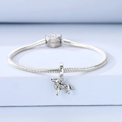 Hot Sale 925 Sterling Silver Puppy Beads & Teddy & Golden Retriever Dangle Charm Fits Bracelet Beloved Pet Pendant Gifts