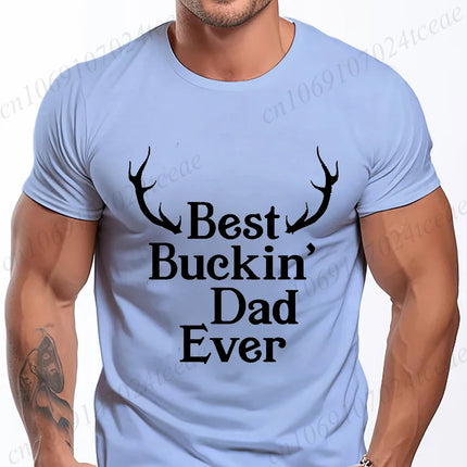 Mens Street T Shirt Best Dad Ever for Amazing Dad Funny Fathers Day Tees Summer Classic Men's T-shirt Street Oversized Clothing