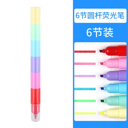 1pcs Creative 5 Color Highlighter Cartoon Cute Shape Highlighter Creative Students Make Hand Account Marker