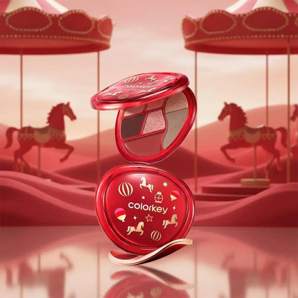 COLORKEY [Year of the Horse Limited Edition] Water Mist Lip Glaze Set Unique Gift Box  Matte Velvet Lipstick Eyeshadow Makeup