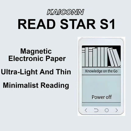 KAICONN S1 E-Book Reader Ink Screen Magnetic Lightweight 3.52Inches Ultrathin Magnetic Portable E-Book Readers 128MB