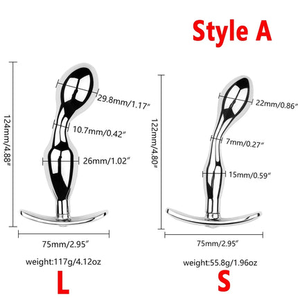 Stainless Steel Prostate Massager – Smooth Anal Plug, G-Spot Stimulator for Men, Women & Adults, Premium Sex Shop Sensual Toy