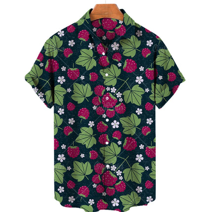 Pineapple Fruit Hawaiian Shirts Lemon 3d Print Men Fashion Blouses Casual Beach Camisas Summer Men's Vocation Lapel Shirt