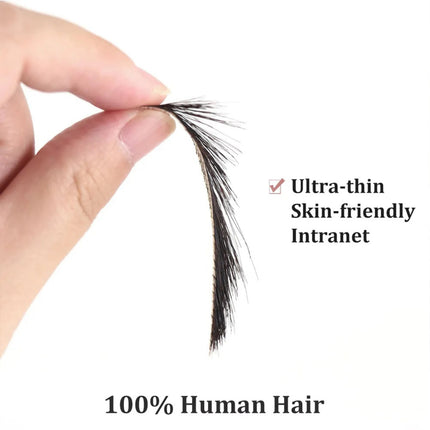 VEYDA Fake Eyebow Women Or Man Hair Brazilian Hair invisible Handmade 100% Human Hair Fake Eyebrows Hand Tied False Eyebrows