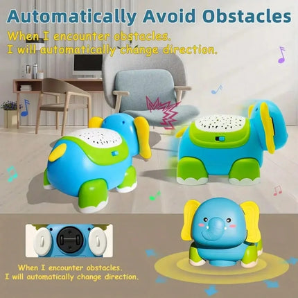 Baby Toys Musical Crawling Turtle Baby Toys with Light Sound Remote Crawling Elephant STEM Children's Early Developmental Gift