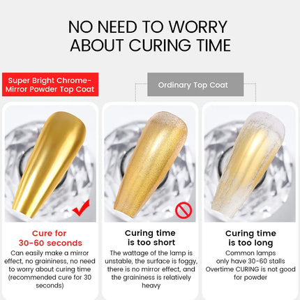 BORN PRETTY 10ml Chrome-Base Gel Polish Metallic Glitter Nail Power Super Shine Soak Off UV LED Functional Gel DIY Nails Art