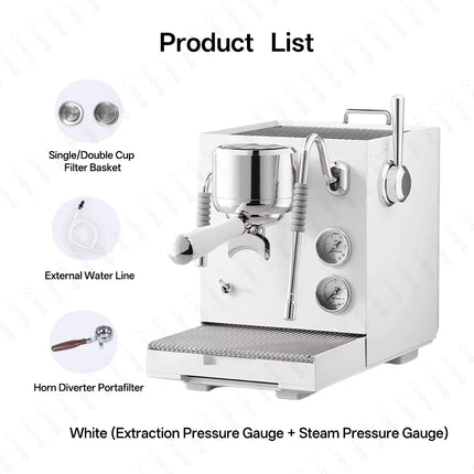CAFOVO E120 9Bar Espresso Machine 3 Boiler ULKA 2 Pump OPV System with OLED Display for Cafe Barista Coffee Maker 220V