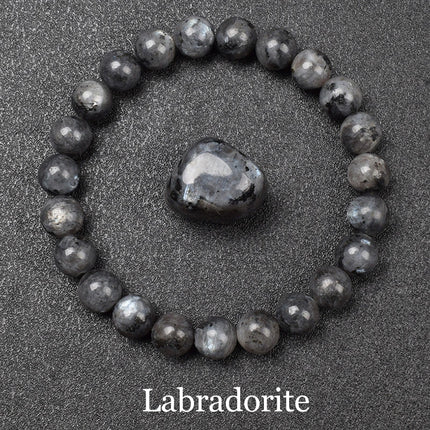 Natural Black Agates Beads Bracelet Women Men Genuine Black Onyx Natural Stone 6mm 8mm Smooth Round Beads Lucky Energy Jewelry