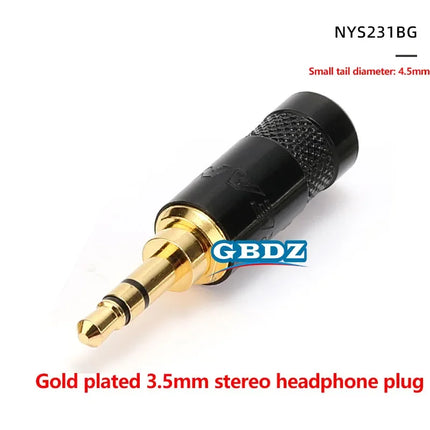 Gold-Plated Stereo Welding Jack 3.5mm 3 Pole Female Plug 1/8″ Headphone Notebook Microphone Audio Interface Extension Cable Plug