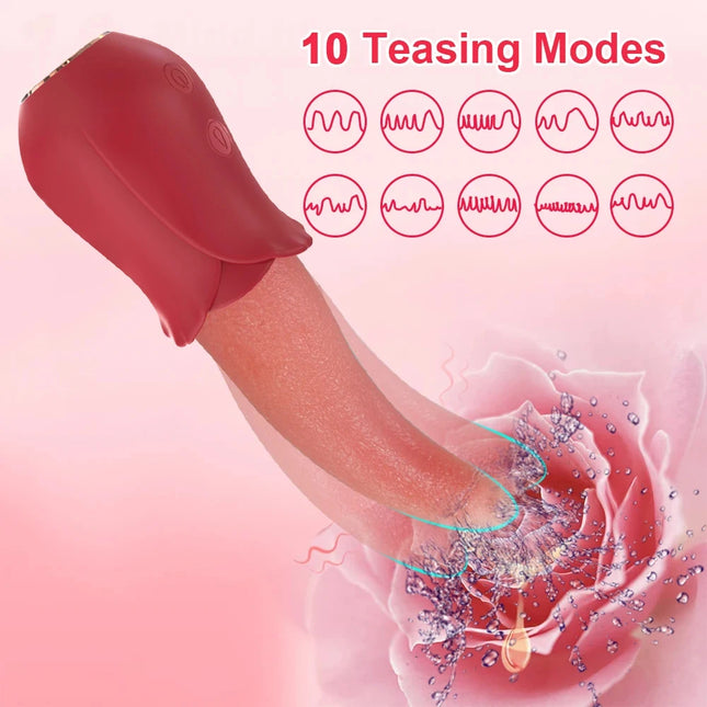 Licking Tongue Vibrator Nipple Female Clit Stimulation Vagina Masturbation Vibrating Massager Sex Toys for Women Erotic Games