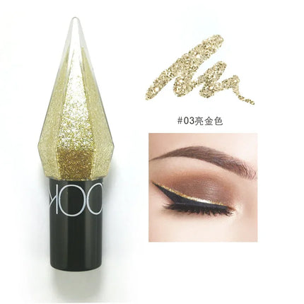 5pc/set Shiny Eye Liners Eyeshadow Waterproof Silver Rose Gold Color Glitter Sequins Eyeliner Eye Shadow Makeup Beauty Cosmetics