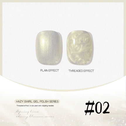 MIANEL 12ML Mother-of-Pearl Mermaid Shimmer Thread Gel Polish 2026 Spring-Summer Collection Fine Glitter Aurora Pearl Nail Art