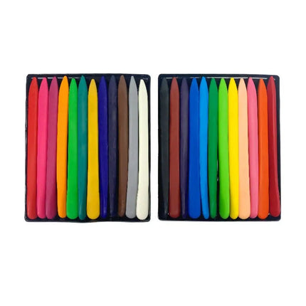 6/12/24/36 Colors Non Dirty Hand Washable Triangular Plastic Crayon Student Oil Painting Stick Early Childhood Education Tools