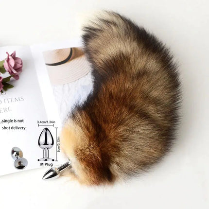 Separable Anal Plug Real Fox Tail Cosplay Butt Plug Anal Sex Tail Adult Products Anal Sex Toys for Woman Couples Men Sexy Shop