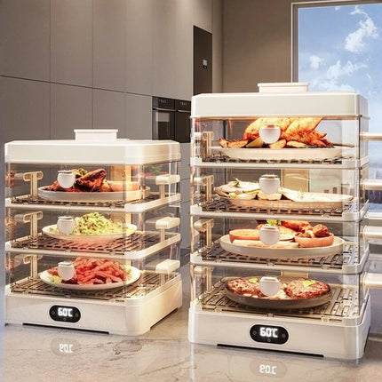 Intelligent thermal insulation food cover table leftover food dust cover five layer household winter electric heating food box