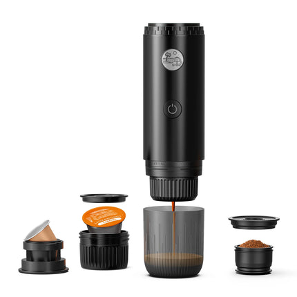 Portable Cordless Espresso Machine 19Bar 3-in-1 Capsule/Ground Coffee 7800mAh Hot/Cold for Car Camping Home