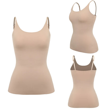 Women Sexy Shapewear Top Tummy Control Smooth Body Shaper Camisole Tank Top Slimming Belly Compression Vest 2PCS 2025 Summer