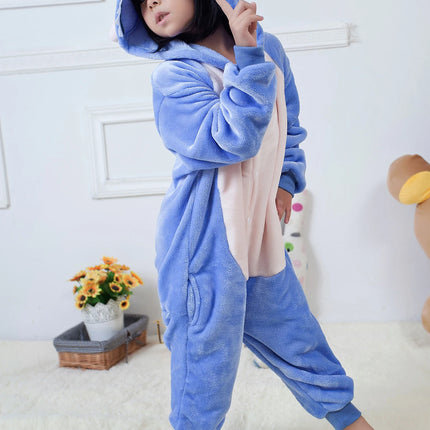 Kigurumi Kids Stitch Animal Cartoon Pajamas Children Sleepwear Girls Boys Onesies Cosplay Costumes For Christmas Halloween Party