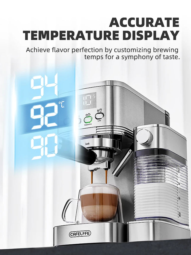 Cafelffe Coffee machine Automatic cafeteria Cappuccino Latte Espresso maker Fully Automatic Milk Froth Stainless Steels 3in1
