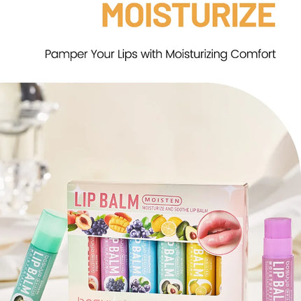 Fruit Flavor Lip Balm Set Moisturizing Lip Care Lip Balm Winter Lip Moisturizing Care Products Beauty and Health Products