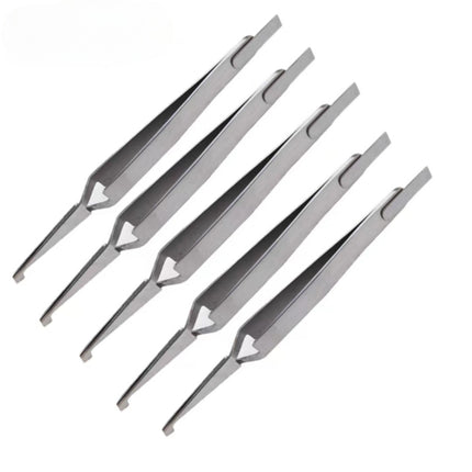 15pc/10pc/5pc Dental Bracket Tweezers Holder Instrument Stainless Steel Serrated Orthodontic Tweezers Pliers for Teeth Care Tools