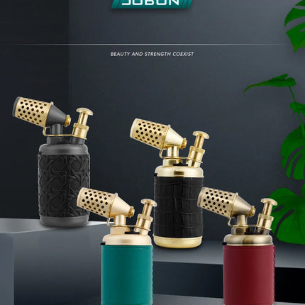 JOBON Multi-function Strong Gun Lighter Windproof Blue Flame One-touch Lock Fire Retro Appearance Design Cigar Lighter