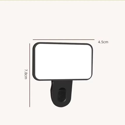 Portable Mini Selfie Fill Light Rechargeable 3 Modes Adjustable Brightness Clip On For Phone Laptop Tablet Meeting Make Up
